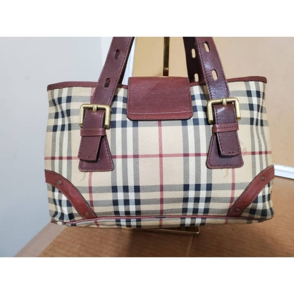 Authentic BURBERRY Classic Check Haymarket Satchel Bag - Picture 12 of 12